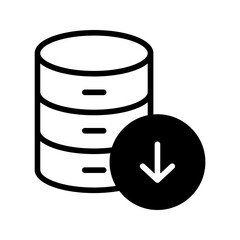 Download Database solid glyph icon