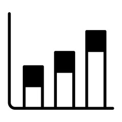 Graph Down solid glyph icon