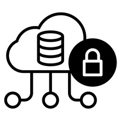 Fototapeta premium Protection Data solid glyph icon