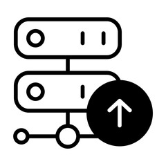 Upload Server solid glyph icon