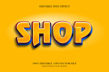 Shop Editable text Effect with  3d vector design