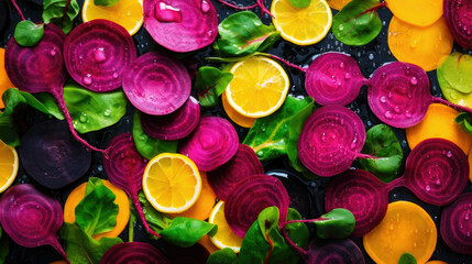 Salad fresh vegetarian healthy green background organic ingredient red diet food vegetables