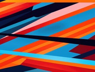 Colored geometric shapes and lines, abstract background