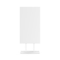 Free Advertising Standing Poster Display Holder Metal Stand. 3d Render Illustration