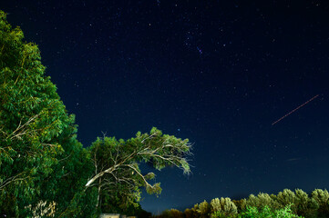 winter night starry sky over the island of Cyprus 2