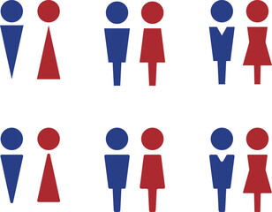 シンプルなトイレの男女アイコン_02