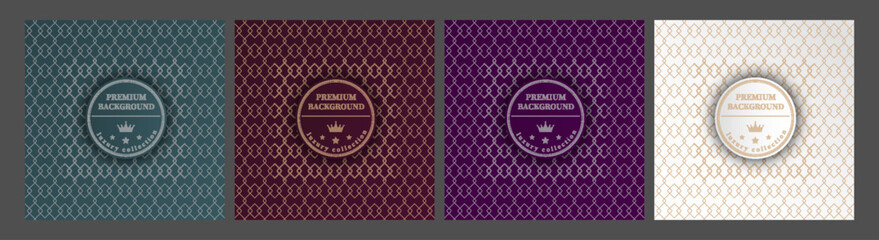 A set of spectacular luxurious patterns. Template for covers, prints, interior design, packaging, premium products and creative ideas