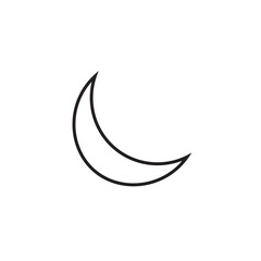 Obraz na płótnie Canvas moon Outline moon icon. illustration vector icon.