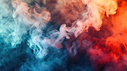 Colorful smoke fog mist black white air cloud wallpaper background