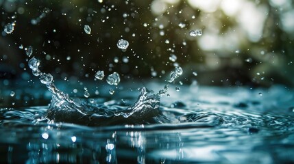 Water drops splash rain nature raindrop wallpaper background