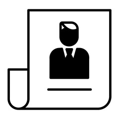 Business Profile 02 solid glyph icon