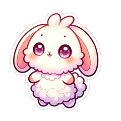 Generative AI Cute Little Bunny Sticker, cute little rabbit sticker, Adorable little Bunny stickers, Little  rabbit Sticker, funny bunny stickers, adorable little bunny stickers, cute panda stickers