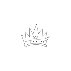 crown icon vector	
