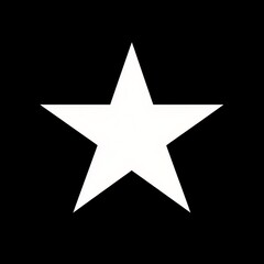 una estrella blanca sobre un fondo negro - obrazy, fototapety, plakaty
