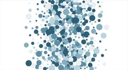 Bubbles pattern Frame Blue banner web. Colored Background. Vector illustration.