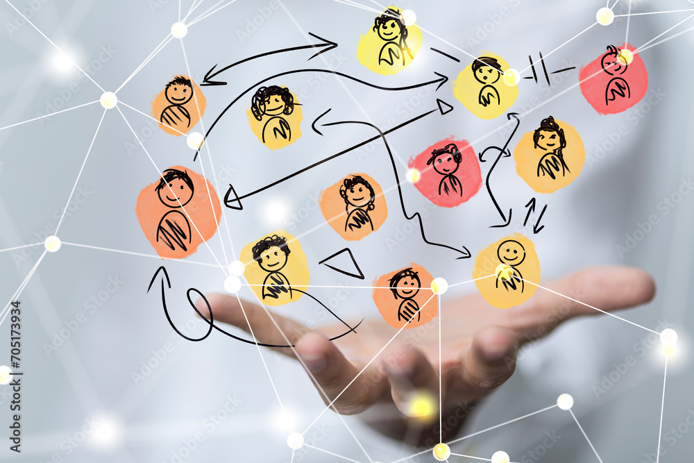 Poster Digital Network and data concept.