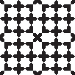 Seamless geometric pattern in arabic style Zellij