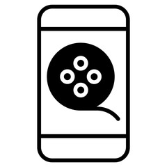 Dollar Mobile solid glyph icon