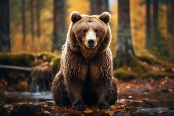 big bear in the forest