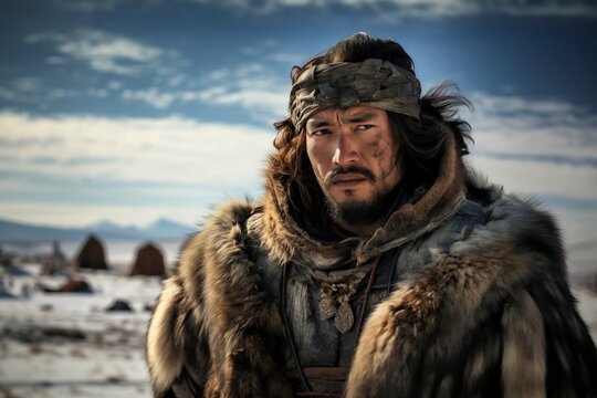 ancient image of a mongolian person