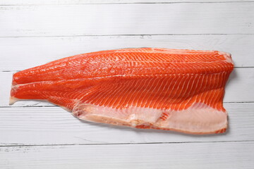 raw salmon steak