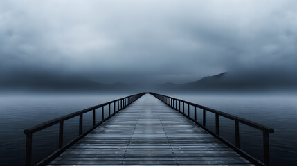 Obraz premium Silence the sound of silence all around. minimalist