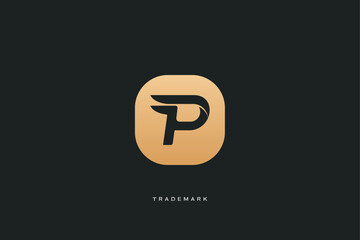 p letter vector trademark brand logo