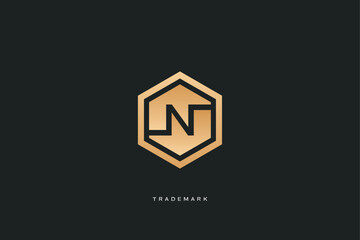 n letter vector trademark brand logo