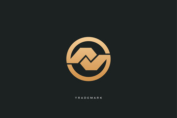 n letter vector trademark brand logo - obrazy, fototapety, plakaty
