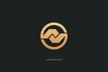 Fotobehang n letter vector trademark brand logo © Intenseartisan