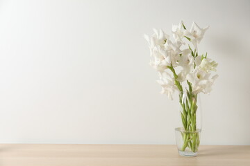 white gladiolus
