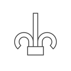 Layered material line outline icon