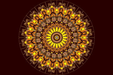 Indian decorative Mandala.  background.  pattern.
