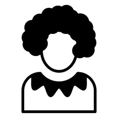 Clown solid glyph icon