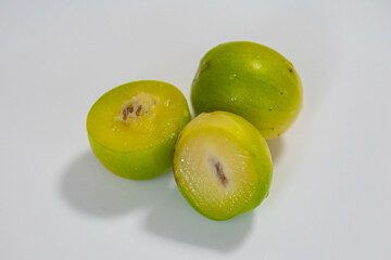 Ripe umbu fruit (Spondias tuberosa). Typical of the hot regions of Brazil