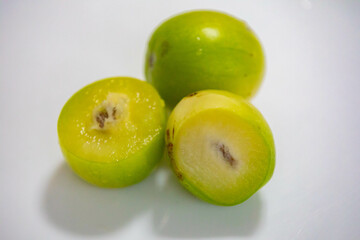 Ripe umbu fruit (Spondias tuberosa). Typical of the hot regions of Brazil