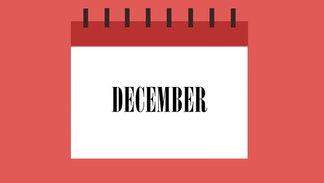 Calendar, one year passing.
