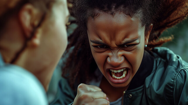 Teenage Girls in a Fistfight