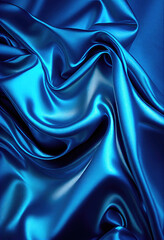 Fototapeta premium Beautiful abstract background, blue satin background blue luxury fabric texture. blue silk fabric background.