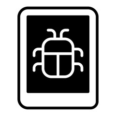 Tab Bug solid glyph icon