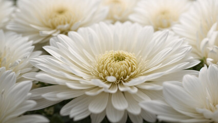 Beautiful white chrysanthemum flowers background ai image 