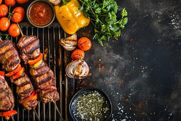 Brazilian Churrasco Picanha Steak on Rustic Stone Surface