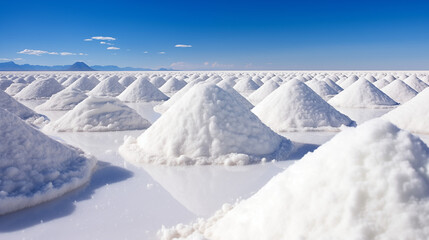 Fototapeta premium Salt extraction in the South American salt desert