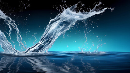water splash background dynamic dancing droplets