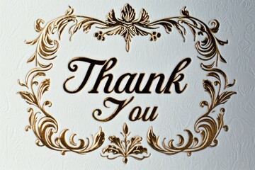 Golden Gratitude: Elevate your appreciation with our exclusive 'Thank You' gold letter design. Express your thanks in a stylish and sophisticated way with this elegant and modern emblem.