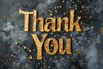 Golden Gratitude: Elevate your appreciation with our exclusive 'Thank You' gold letter design. Express your thanks in a stylish and sophisticated way with this elegant and modern emblem.