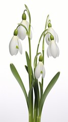 Snowdrop on a white background