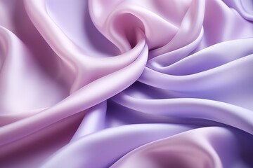 Gradient purple silk fabric with a soft and wavy texture - obrazy, fototapety, plakaty