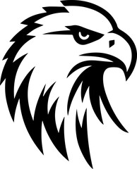 Minimalistic eagle head vector