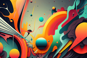 abstarct color illustration as wallpaper background. 